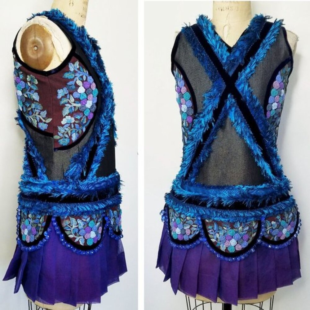 Minh Hanh Womens Couture Mini Dress Heavily Embellished - Picture 1 of 10